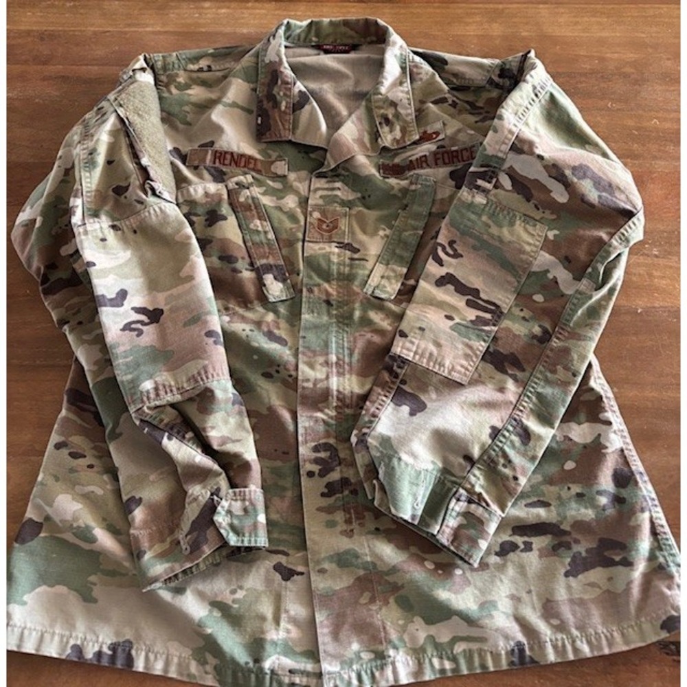 Tru Spec Mens Shirt Jacket LARGE LONG Green Camouflage Ripstop Military‎ Nylon